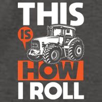 This Is How I Roll Tractor Funny Farming Farmer Vector Backpack