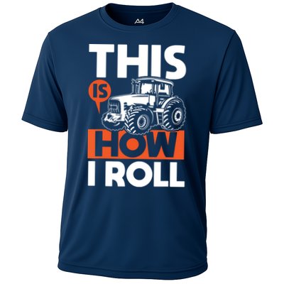 This Is How I Roll Tractor Funny Farming Farmer Performance Shirt