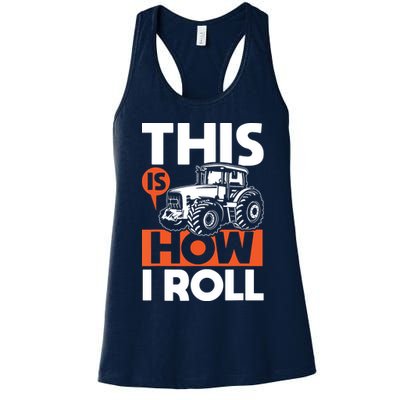 This Is How I Roll Tractor Funny Farming Farmer Womens Tank Top