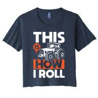 This Is How I Roll Tractor Funny Farming Farmer Crop Top