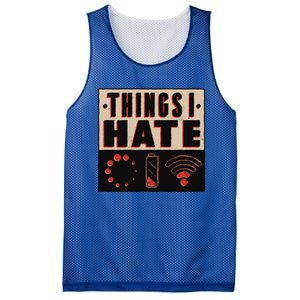 Things I Hate Funny Meaningful Gift Mesh Reversible Basketball Jersey Tank