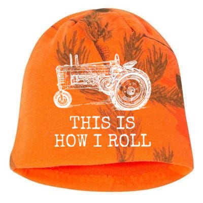 This Is How I Roll Tractor Funny Farming Farmer & Tractor Driver Kati - Camo Knit Beanie