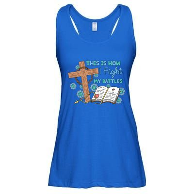This Is How I Fight My Battles Christian Faith Bible Lover Gift Ladies Essential Flowy Tank