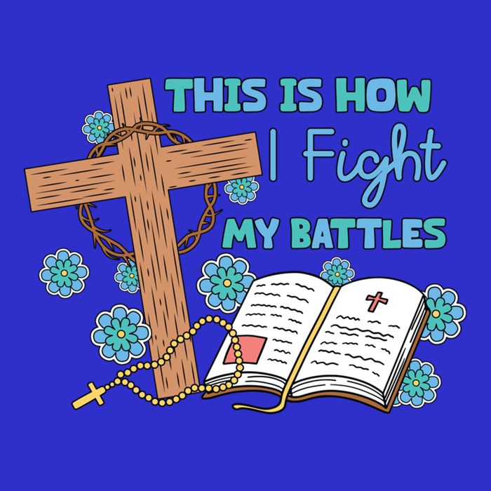 This Is How I Fight My Battles Christian Faith Bible Lover Gift Womens Tank Top