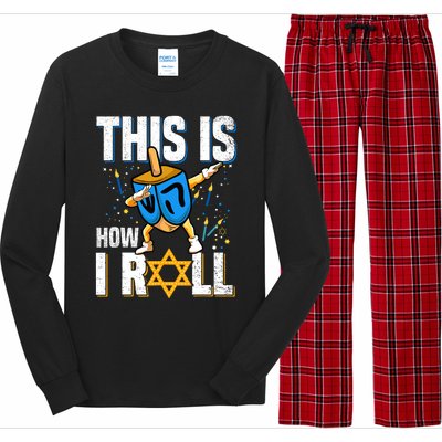 This Is How I Roll Hanukkah Dreidel Chanukah Jew Gift Long Sleeve Pajama Set