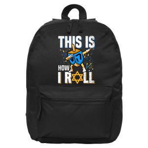 This Is How I Roll Hanukkah Dreidel Chanukah Jew Gift 16 in Basic Backpack