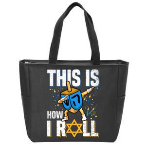 This Is How I Roll Hanukkah Dreidel Chanukah Jew Gift Zip Tote Bag