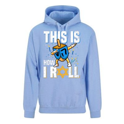 This Is How I Roll Hanukkah Dreidel Chanukah Jew Gift Unisex Surf Hoodie