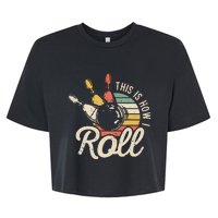 This Is How I Roll Retro Bowling Bowler Funny Gift Bella+Canvas Jersey Crop Tee