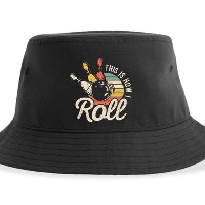 This Is How I Roll Retro Bowling Bowler Funny Gift Sustainable Bucket Hat