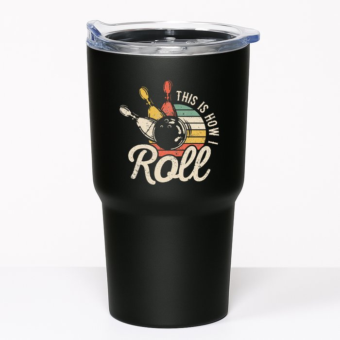 This Is How I Roll Retro Bowling Bowler Funny Gift Tumbler