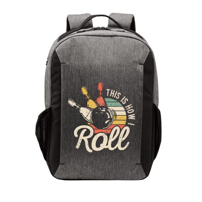 This Is How I Roll Retro Bowling Bowler Funny Gift Vector Backpack