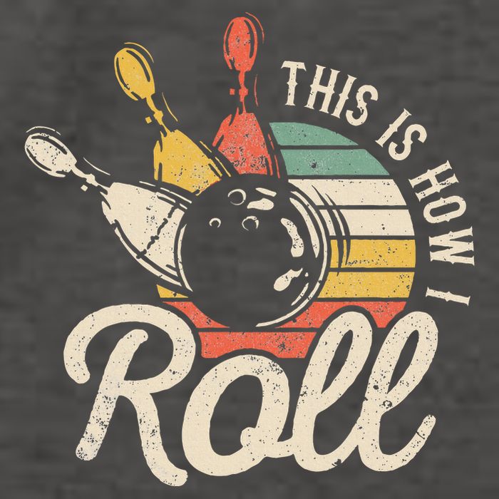 This Is How I Roll Retro Bowling Bowler Funny Gift Vector Backpack