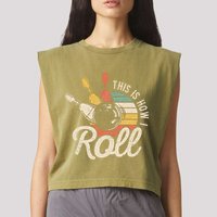 This Is How I Roll Retro Bowling Bowler Funny Gift Garment-Dyed Women's Muscle Tee