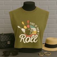 This Is How I Roll Retro Bowling Bowler Funny Gift Garment-Dyed Women's Muscle Tee