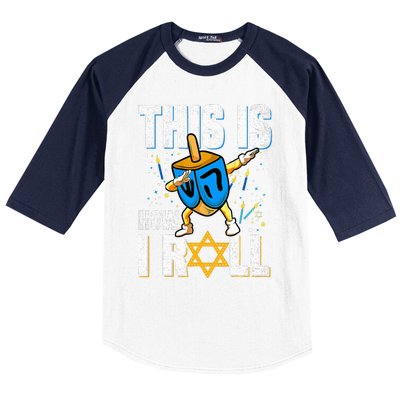 This Is How I Roll Hanukkah Dreidel Chanukah Jew Gift Baseball Sleeve Shirt