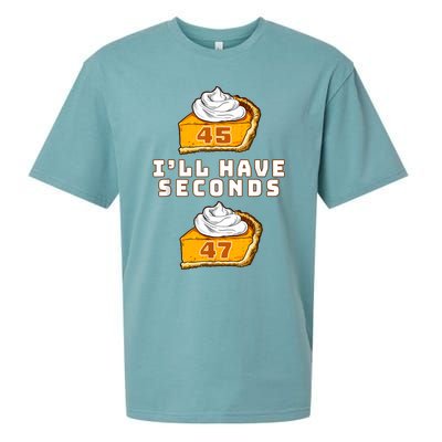 Trump ILl Have Seconds 45 47 Pumpkin Pie Thanksgiving Fun Sueded Cloud Jersey T-Shirt