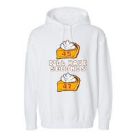 Trump ILl Have Seconds 45 47 Pumpkin Pie Thanksgiving Fun Garment-Dyed Fleece Hoodie