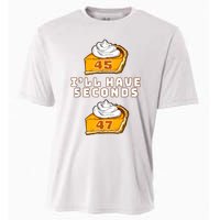 Trump ILl Have Seconds 45 47 Pumpkin Pie Thanksgiving Fun Cooling Performance Crew T-Shirt