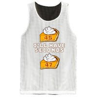 Trump ILl Have Seconds 45 47 Pumpkin Pie Thanksgiving Fun Mesh Reversible Basketball Jersey Tank