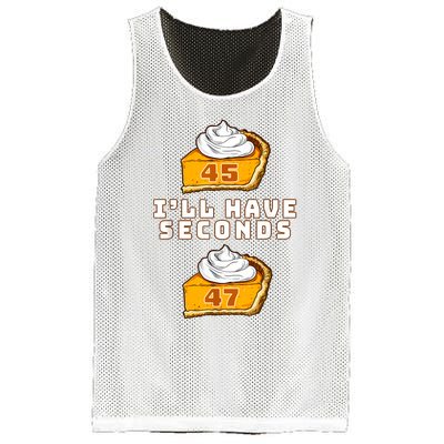 Trump ILl Have Seconds 45 47 Pumpkin Pie Thanksgiving Fun Mesh Reversible Basketball Jersey Tank