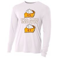 Trump ILl Have Seconds 45 47 Pumpkin Pie Thanksgiving Fun Cooling Performance Long Sleeve Crew