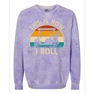 This Is How I Roll Retro Golf Lover Colorblast Crewneck Sweatshirt