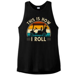 This Is How I Roll Retro Golf Lover Ladies PosiCharge Tri-Blend Wicking Tank