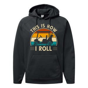 This Is How I Roll Retro Golf Lover Performance Fleece Hoodie