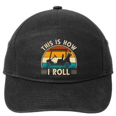 This Is How I Roll Retro Golf Lover 7-Panel Snapback Hat