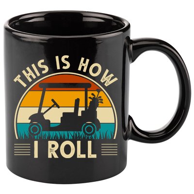 This Is How I Roll Retro Golf Lover 11oz C Handle Ceramic Mug
