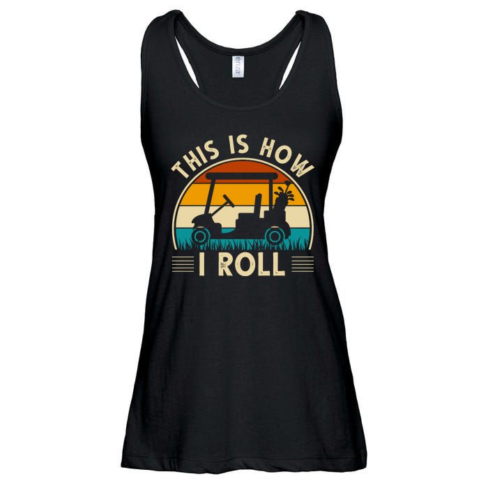 This Is How I Roll Retro Golf Lover Ladies Essential Flowy Tank