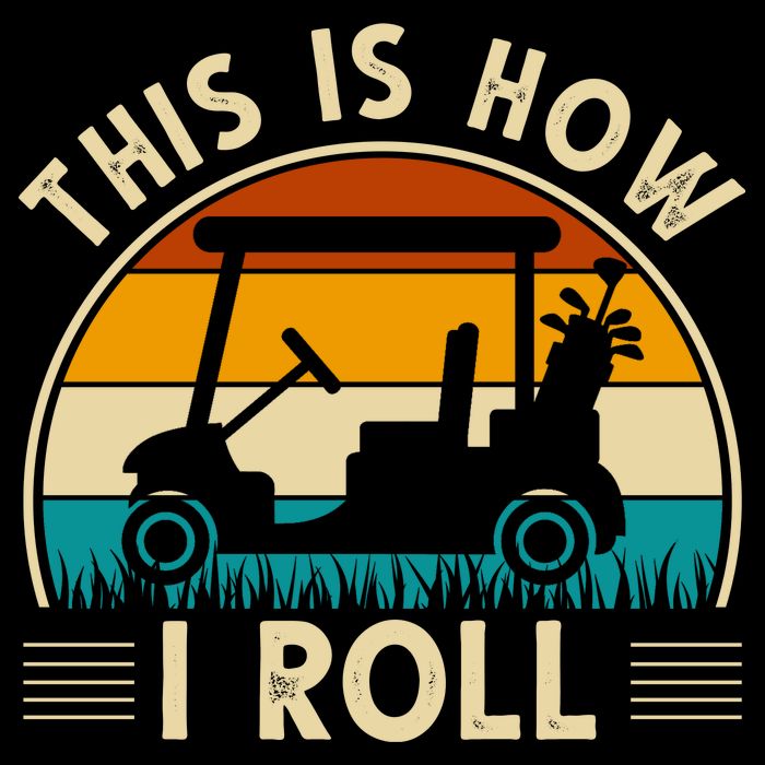 This Is How I Roll Retro Golf Lover Flat Bill Trucker Hat