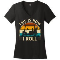 This Is How I Roll Retro Golf Lover Women's V-Neck T-Shirt