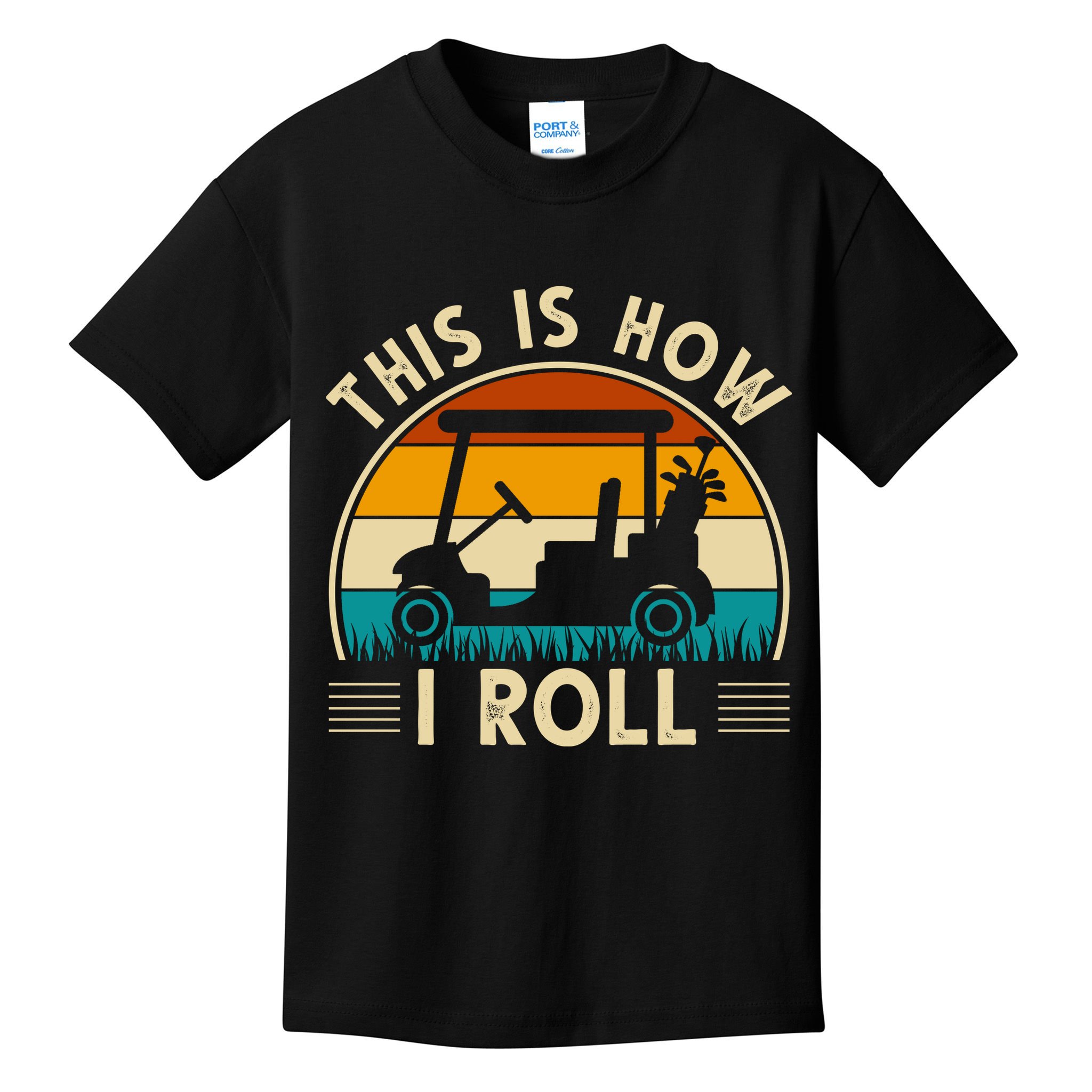 This Is How I Roll Retro Golf Lover Kids T-Shirt