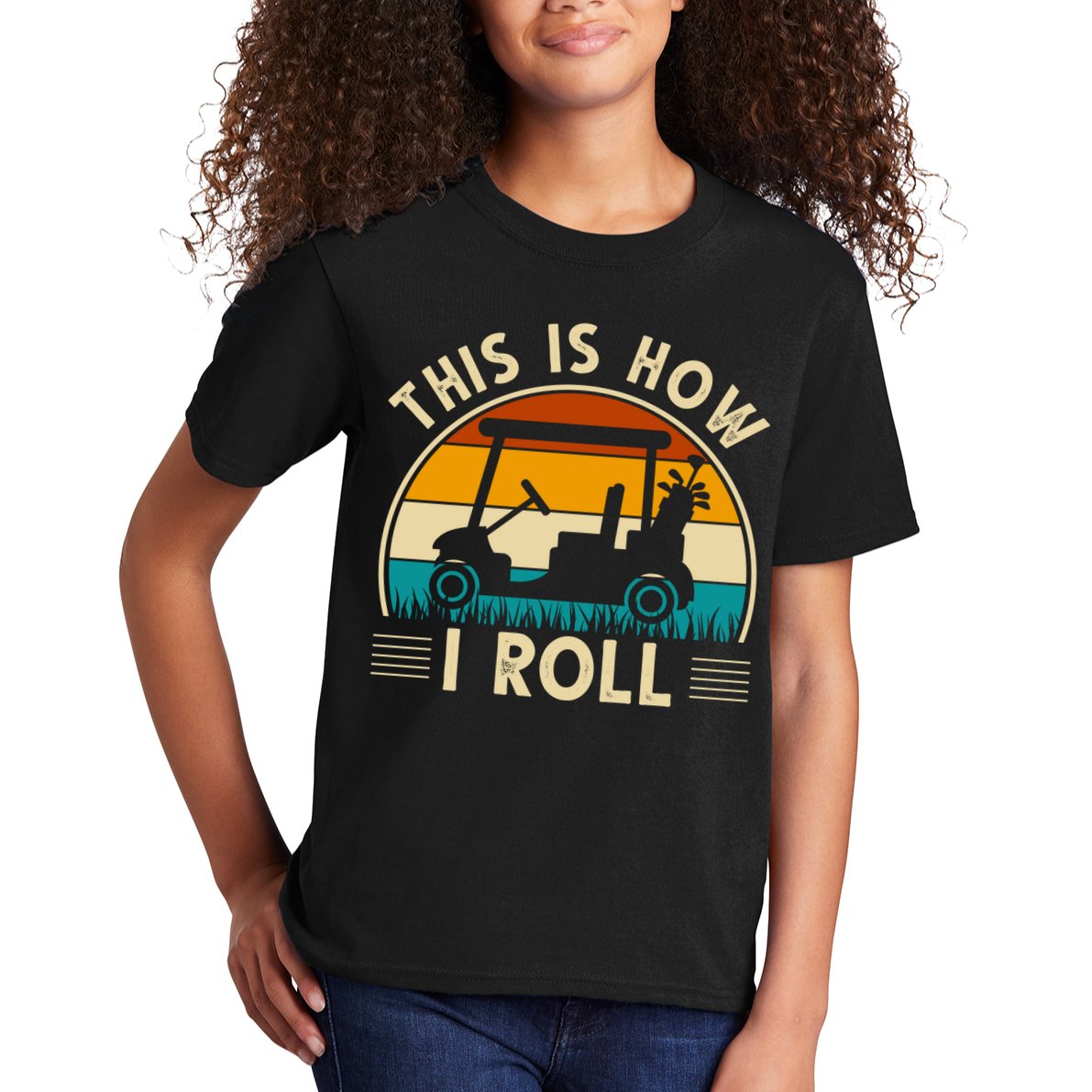 This Is How I Roll Retro Golf Lover Kids T-Shirt