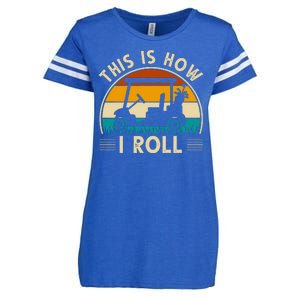 This Is How I Roll Retro Golf Lover Enza Ladies Jersey Football T-Shirt