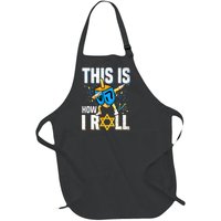 This Is How I Roll Hanukkah Dreidel Chanukah Jew Gift Full-Length Apron With Pockets