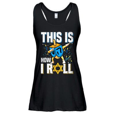 This Is How I Roll Hanukkah Dreidel Chanukah Jew Gift Ladies Essential Flowy Tank