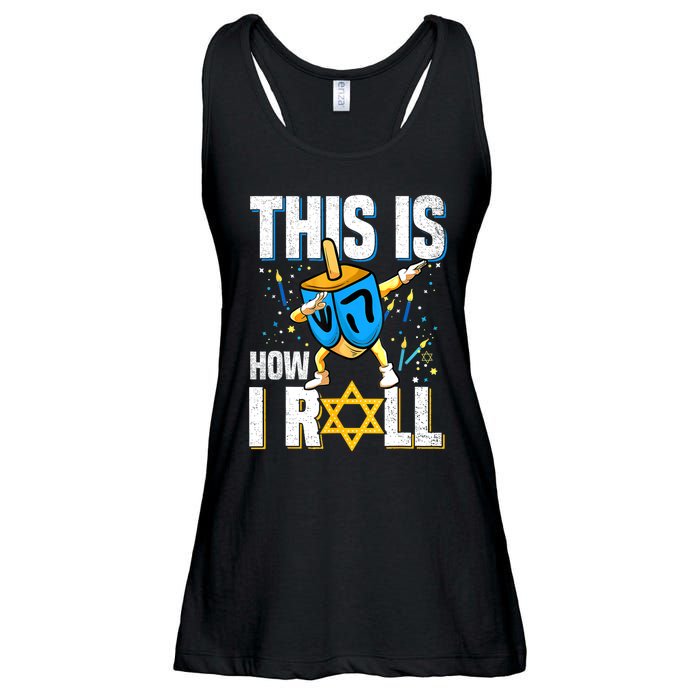 This Is How I Roll Hanukkah Dreidel Chanukah Jew Gift Ladies Essential Flowy Tank