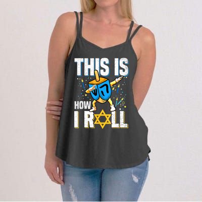 This Is How I Roll Hanukkah Dreidel Chanukah Jew Gift Women's Strappy Tank