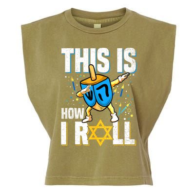 This Is How I Roll Hanukkah Dreidel Chanukah Jew Gift Garment-Dyed Women's Muscle Tee