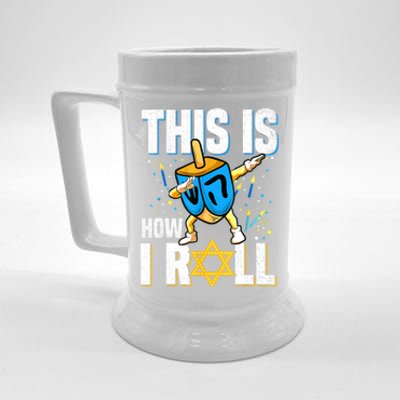 This Is How I Roll Hanukkah Dreidel Chanukah Jew Gift Beer Stein