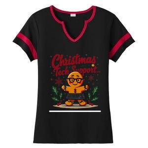 Techsupport IM Here To Delete Your Cookies Christmas Ladies Halftime Notch Neck Tee