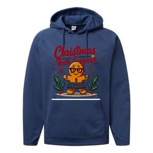 Techsupport IM Here To Delete Your Cookies Christmas Performance Fleece Hoodie