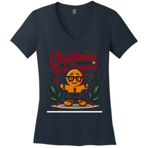 Techsupport IM Here To Delete Your Cookies Christmas Women's V-Neck T-Shirt