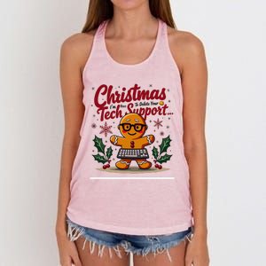 Techsupport IM Here To Delete Your Cookies Christmas Women's Knotted Racerback Tank