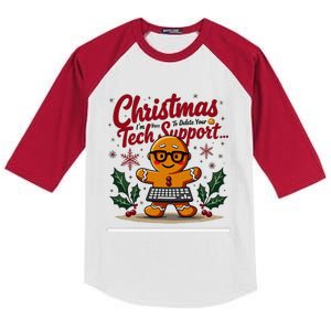 Techsupport IM Here To Delete Your Cookies Christmas Kids Colorblock Raglan Jersey