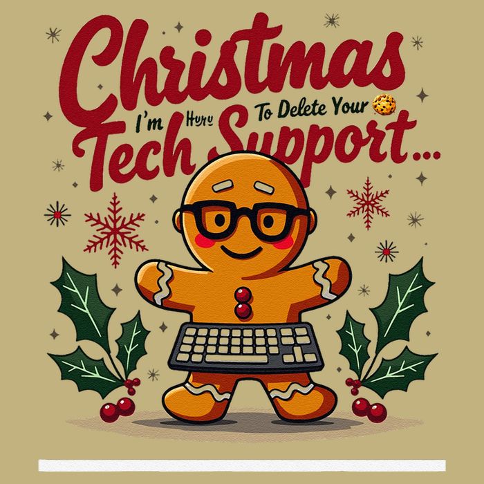 Techsupport IM Here To Delete Your Cookies Christmas T-Shirt