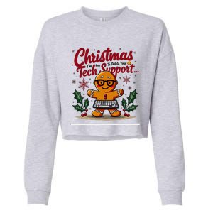 Techsupport IM Here To Delete Your Cookies Christmas Cropped Pullover Crew